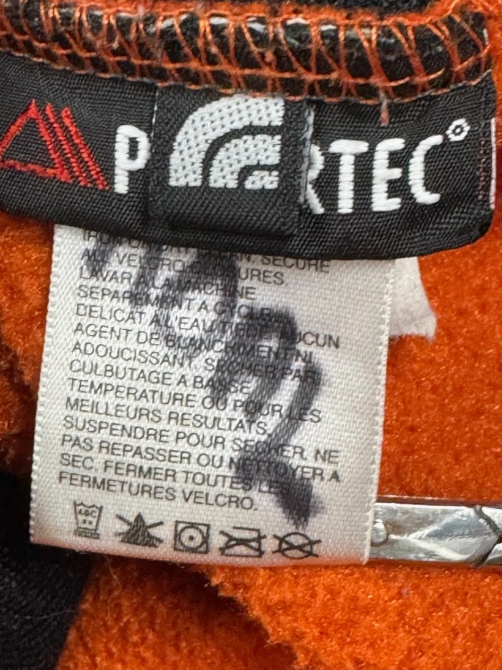 The North Face Men’s Denali Polartec Fleece Full Zip Jacket Orange Gray XL